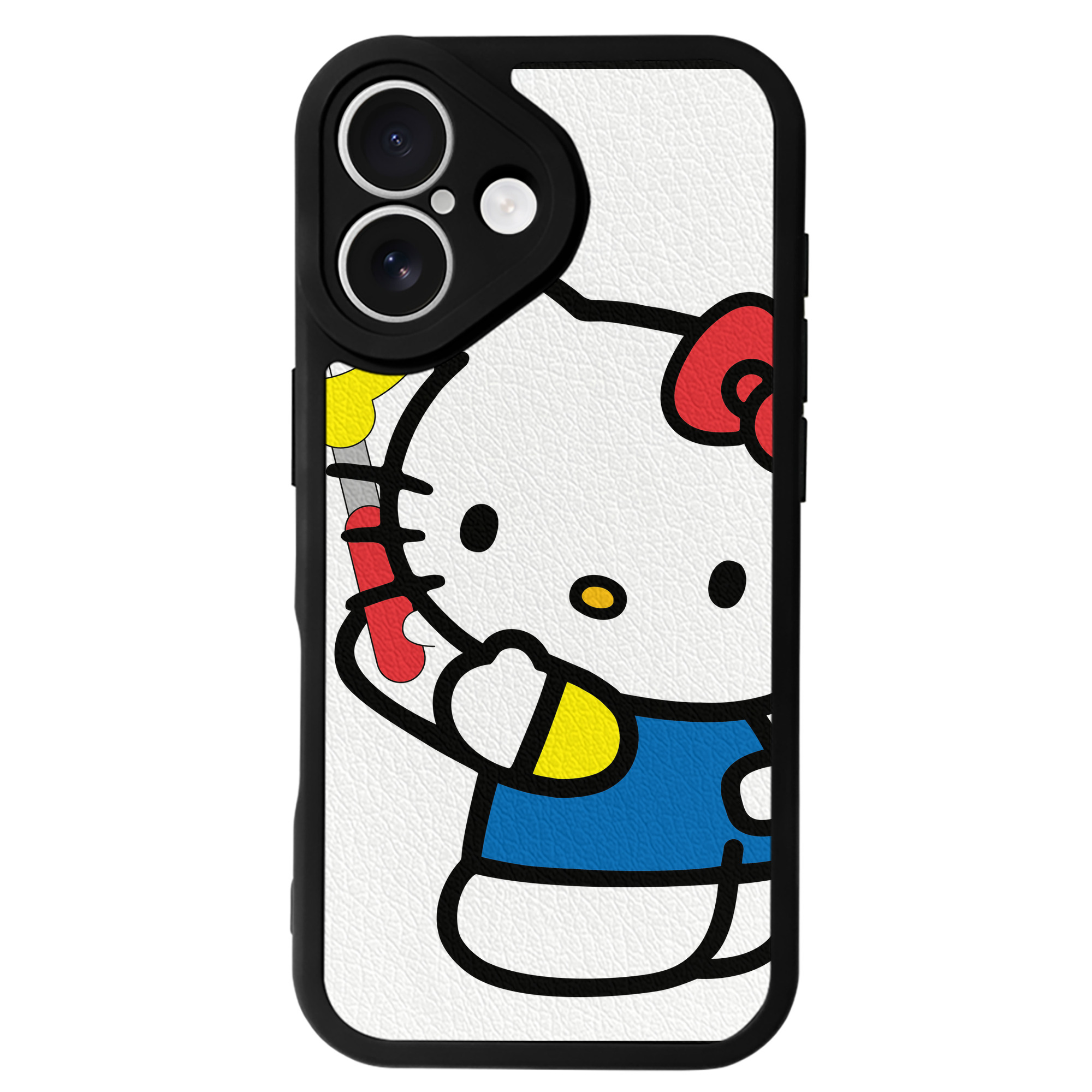 （画像用） Hello Kitty ハローキティ 【iPhone 16シリーズ対応】シリコンスマホケース（レザー調） 材質：シリコン